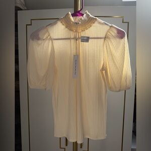 NWT Nordstrom Puff Sleeve Ivory Top